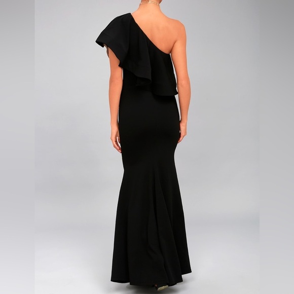 Lulus So Amazed Black One-Shoulder Maxi Dress - Picture 2 of 7